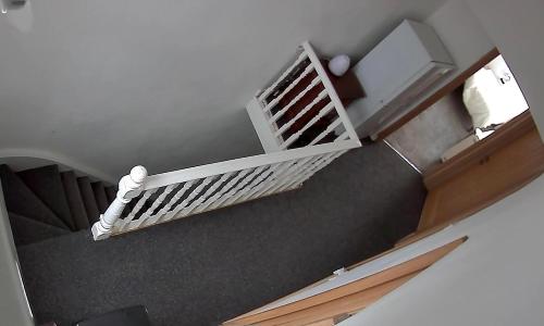 an overhead view of a staircase in a house at Large room in new flat - Walsall in Bescot