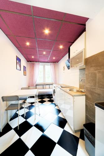 Η κουζίνα ή μικρή κουζίνα στο Old Town Kanonia Hostel & Apartments