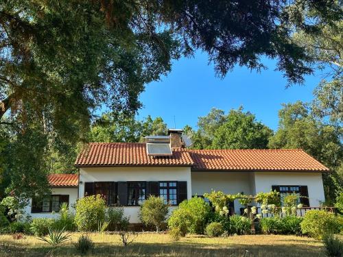 a house with a red roof at Quinta Do Pereiro in Tábua