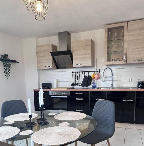 Dapur atau dapur kecil di Ferienwohnung Mesdag