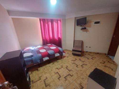 Cama o camas de una habitación en Hotel San Pedro de Palpas