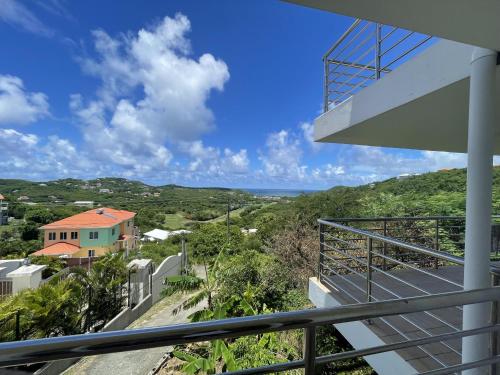 a view from the balcony of a house at Raha Villas in Gros Islet