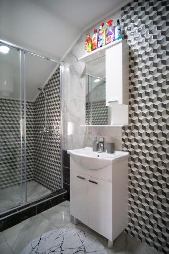 Koupelna v ubytování Luxury Apartments Milićević
