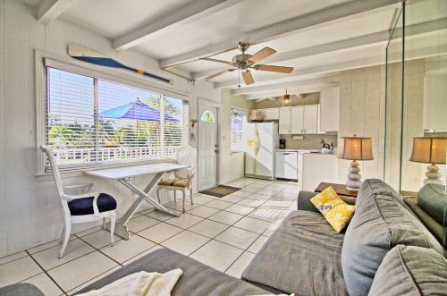 a living room with a couch and a table at Gulfside Resort Unit 9 in St. Pete Beach