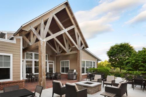 a pavilion with tables and chairs on a patio at Residence Inn by Marriott Philadelphia Langhorne in Langhorne