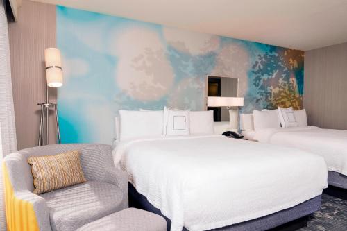 Кровать или кровати в номере Courtyard by Marriott Livermore