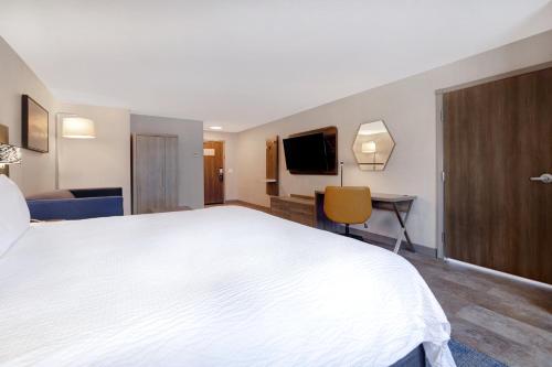 Televisyen dan/atau pusat hiburan di Holiday Inn Express Hotel & Suites Moab by IHG