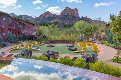 a resort with a view of the mountains at Amara Resort & Spa in Sedona