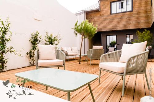 Χώρος καθιστικού στο Hôtel Le Patio de Victor, Lorient