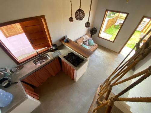 Nhà bếp/bếp nhỏ tại Chalé Lampião Caraiva
