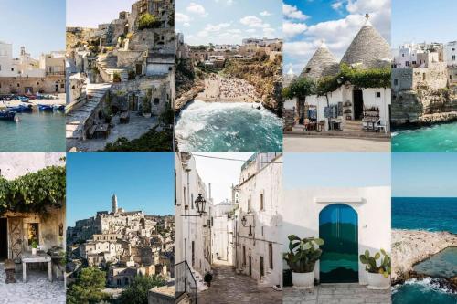 a collage of photos of a city at Republic B&B in Bitonto
