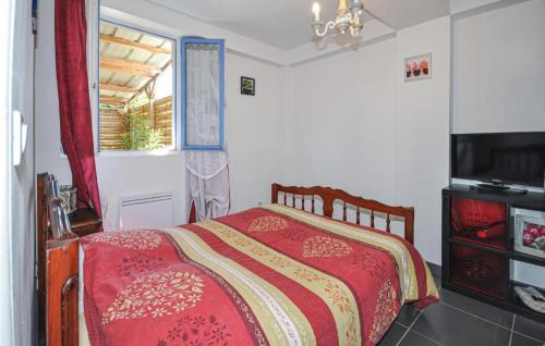Ένα ή περισσότερα κρεβάτια σε δωμάτιο στο Appartement proche des plages