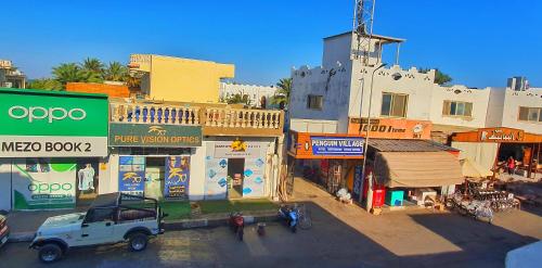 an overhead view of a city street with buildings at Dahab house apartment 2 in Dahab