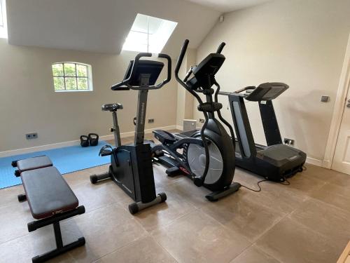 Das Fitnesscenter und/oder die Fitnesseinrichtungen in der Unterkunft Klein Nienoord Midwolde