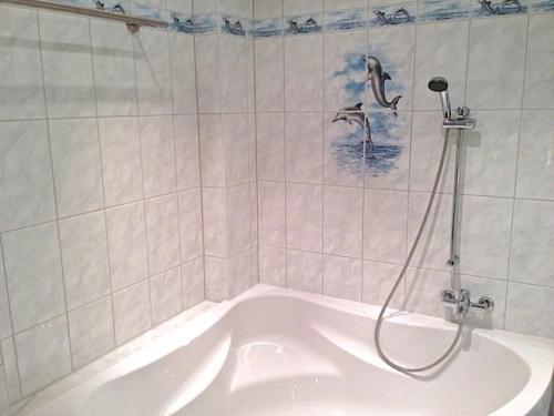 Et badeværelse på Giebelreihenhaus Dora - Sylt, Westerland