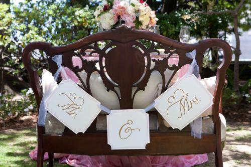 a chair with cards on it with flowers on it at Doubletree by Hilton Los Angeles Downtown in Los Angeles