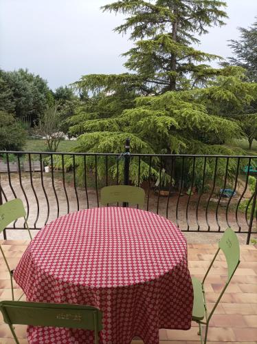 Balkoni atau teres di Chambre chez l'habitant les garrigues