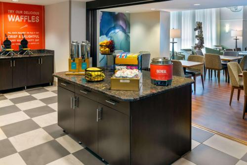 a lobby of a hotel with a waiting room at Hampton Inn and Suites Sarasota/Lakewood Ranch in Sarasota
