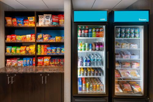 a refrigerator filled with lots of food and drinks at Hampton Inn and Suites Sarasota/Lakewood Ranch in Sarasota