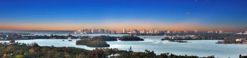 a large river with a city in the background at Gulf Birdie - 5551 in Siesta Key