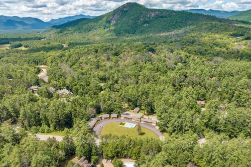 an aerial view of a park in the middle of a forest at The Inn & More in Bartlett