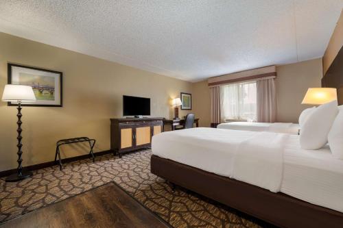 Postel nebo postele na pokoji v ubytování Best Western Detroit Livonia