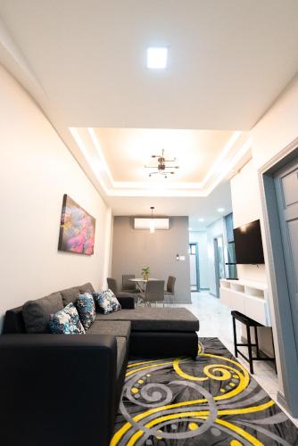 Ruang duduk di 592 Apartments 12 Duncan Street Campbellville, Georgetown
