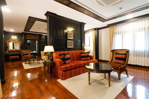 Posezení v ubytování Lanna Resort Chiang Mai