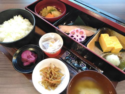 a tray of food with different types of food at Panorama Niseko in Kutchan