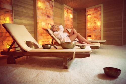 Χώρος καθιστικού στο Notera Hotel SPA