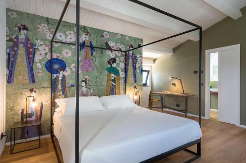 Ένα ή περισσότερα κρεβάτια σε δωμάτιο στο Gianos Villa