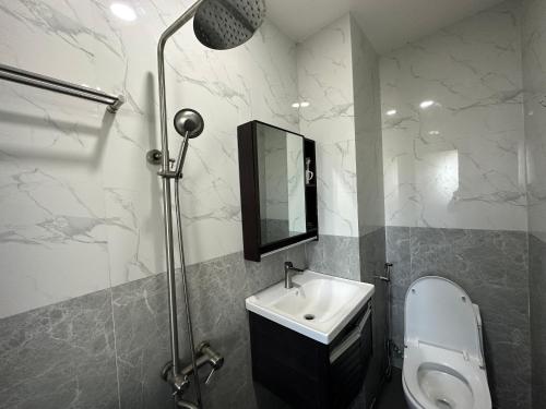 Phòng tắm tại Hai Lam Hotel