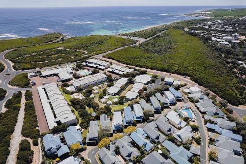 an aerial view of a resort near the ocean at Margaret River Beach Houses in Gnarabup