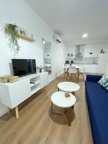 Η κουζίνα ή μικρή κουζίνα στο Blanco y Añil Plaza