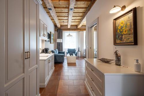 Χώρος καθιστικού στο Apartmány Šupina