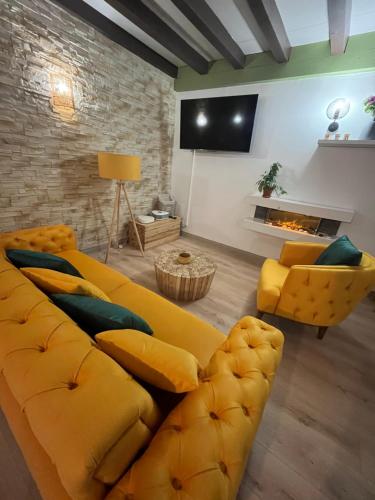 Χώρος καθιστικού στο appart hôtel le 8 LE DUPLEX