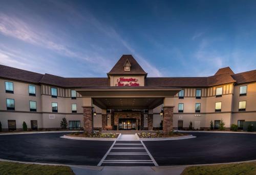 a rendering of the front of a hotel at Hampton Inn & Suites Braselton in Braselton