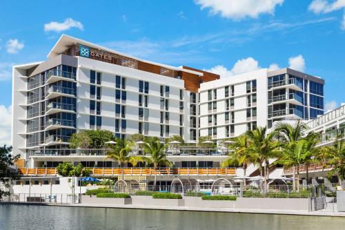 a rendering of the exterior of a hotel at The Gates Hotel South Beach - a Doubletree by Hilton in Miami Beach