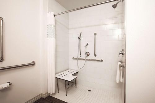 a bathroom with a shower and a sink at Hampton Inn & Suites Camarillo in Camarillo
