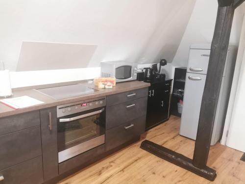 Η κουζίνα ή μικρή κουζίνα στο Idyllisches Selfkant erleben, 90qm große Wohnung für Ihren entspannten Aufenthalt