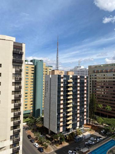 an aerial view of a city with tall buildings at HOSPEDE-SE JÁ CULLINAN PARTICULAR in Brasilia