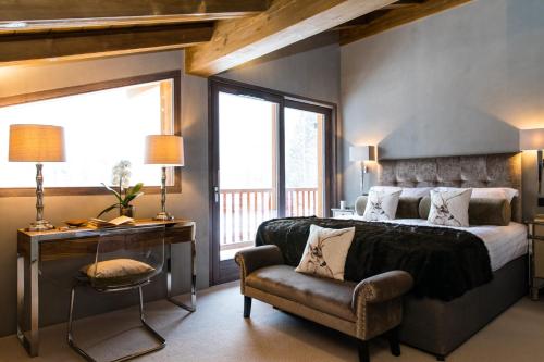 Postel nebo postele na pokoji v ubytování Chalet Seren