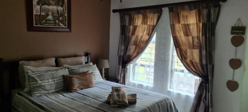 1 dormitorio con cama y ventana en Unit 30 The Bridge - FAMILY UNIT IN A PRIME SPOT ON THE GROUND FLOOR, en St Lucia