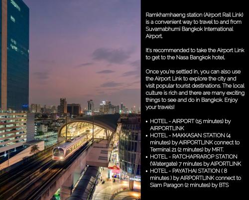 曼谷的住宿－Nasa Bangkok - SHA PLUS Certified，杂志广告,有火车在轨道上