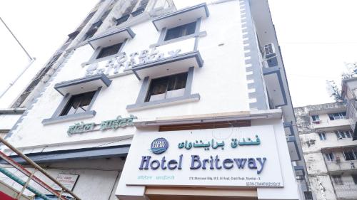 a hotel building with a sign on it at Hotel Briteway in Mumbai