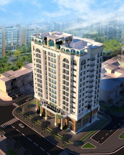 a rendering of a large building in a city at Căn hộ khách sạn Minh Linh Huế in Thôn Dương Phẩm