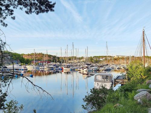 a bunch of boats docked in a harbor at 7 person holiday home in STRöMSTAD-By Traum in Strömstad
