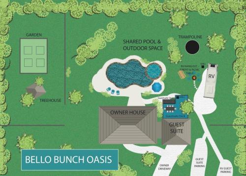 a site plan of a ballpark at Cozy RV Experience w/POOL+SPA Near Lake Conroe in Willis