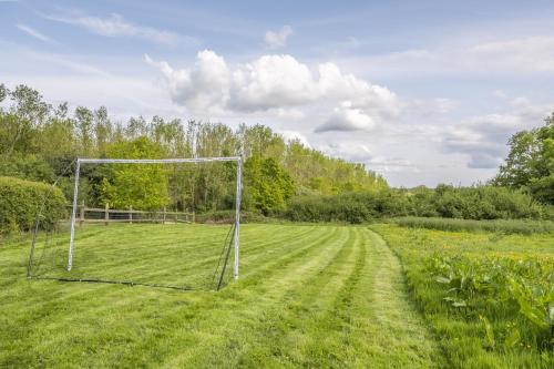an image of a soccer field with a goal at Bokes Barn in Hawkhurst