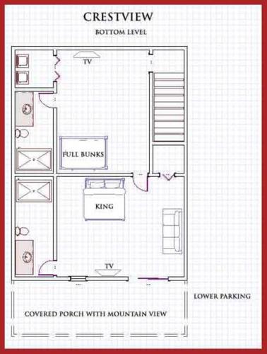 Půdorys ubytování Crestview-Spectacular 3 bed 3 bath 5 min to slopes